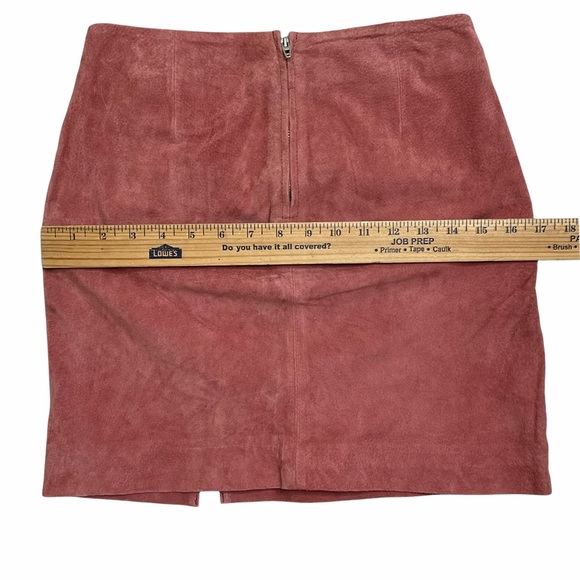 Blank NYC Pink Suede Double Buckle Mini Skirt Size 24 - Picture 8 of 12